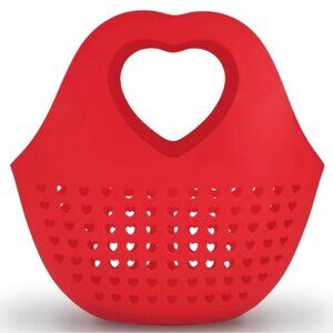 NEW!! Bullseye Playground Red Valentine’s Day Charm Tote Basket (NWT)